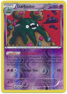 Pokemon Single Card - Legendary Treasures 068/113 Garbodor Reverse Holo Rare Near Mint