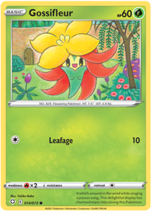 Pokemon Single Card - Shining Fates 014/072 Gossifleur Common Pack Fresh