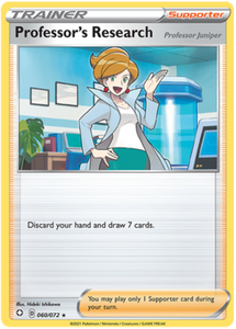 Pokemon Single Card - Shining Fates 060/072 Professor’s Research Rare Pack Fresh