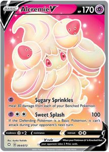 Pokemon Single Card - Shining Fates 064/072 Alcremie V Ultra Rare Full Art Pack Fresh