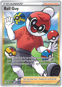 Pokemon Single Card - Shining Fates 065/072 Ball Guy Ultra Rare Full Art Pack Fresh