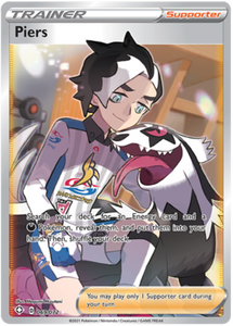 Pokemon Single Card - Shining Fates 069/072 Piers Ultra Rare Full Art Pack Fresh