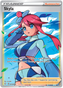 Pokemon Single Card - Shining Fates 072/072 Skyla Ultra Rare Full Art Pack Fresh