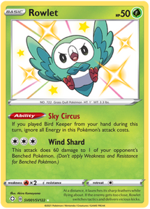 Pokemon Single Card - Shining Fates SV001/SV122 Rowlet Pack Fresh