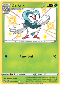 Pokemon Single Card - Shining Fates SV002/SV122 Dartrix Pack Fresh