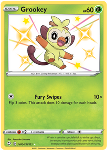 Pokemon Single Card - Shining Fates SV004/SV122 Grookey Pack Fresh