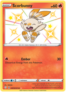 Pokemon Single Card - Shining Fates SV015/SV122 Scorbunny Pack Fresh