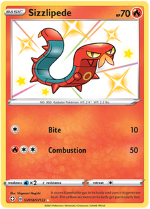 Pokemon Single Card - Shining Fates SV018/SV122 Sizzlipede Pack Fresh