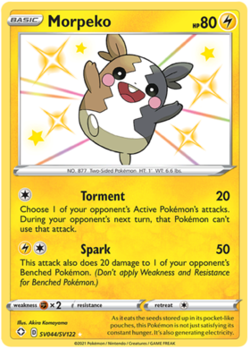 Pokemon Single Card - Shining Fates SV044/SV122 Morpeko Pack Fresh