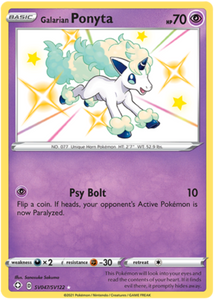 Pokemon Single Card - Shining Fates SV047/SV122 Galarian Ponyta Pack Fresh