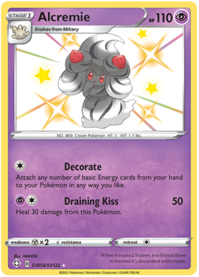 Pokemon Single Card - Shining Fates SV058/SV122 Alcremie Pack Fresh