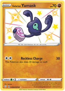 Pokemon Single Card - Shining Fates SV065/SV122 Galarian Yamask Pack Fresh