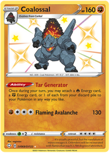 Pokemon Single Card - Shining Fates SV069/SV122 Coalossal Pack Fresh