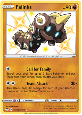 Pokemon Single Card - Shining Fates SV074/SV122 Falinks Pack Fresh