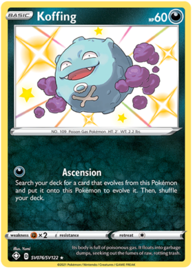 Pokemon Single Card - Shining Fates SV076/SV122 Koffing Pack Fresh