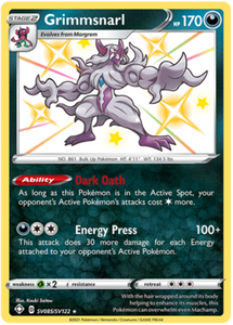 Pokemon Single Card - Shining Fates SV085/SV122 Grimmsnarl Pack Fresh