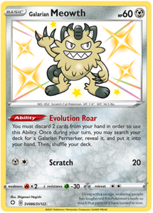 Pokemon Single Card - Shining Fates SV086/SV122 Galarian Meowth Pack Fresh