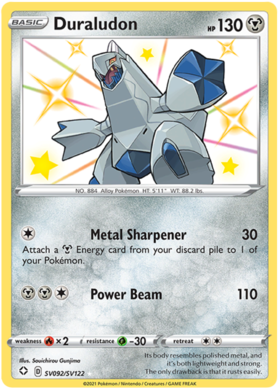 Pokemon Single Card - Shining Fates SV092/SV122 Duraludon Pack Fresh