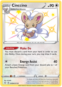 Pokemon Single Card - Shining Fates SV094/SV122 Cinccino Pack Fresh