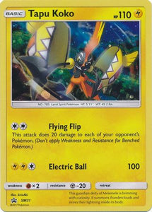 Pokemon Single Card - Sun & Moon Promo SM31 Tapu Koko Holo Mint Condition