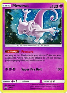 Pokemon Single Card - Sun & Moon Promo SM77 Mewtwo Holo Mint Condition