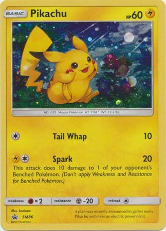 Pokemon Single Card - Sun & Moon Promo SM86 Pikachu Holo Mint Condition