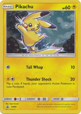 Pokemon Single Card - Sun & Moon Promo SM98 Pikachu Holo Mint Condition