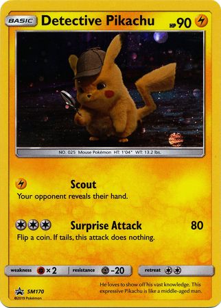 Pokemon Single Card - Sun & Moon Promo SM170 Detective Pikachu Holo