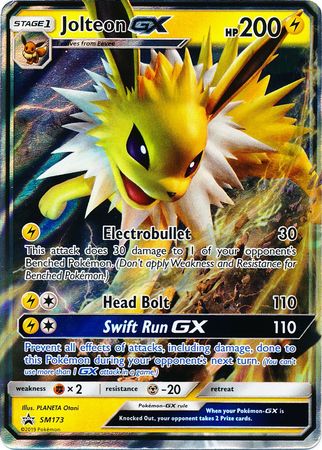 Pokemon Single Card - Sun & Moon Promo SM173 Jolteon GX Mint Condition