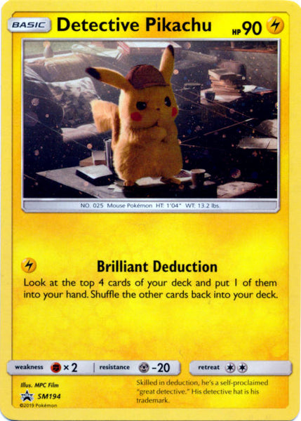 Pokemon Single Card - Sun & Moon Promo SM194 Detective Pikachu Holo Mint Condition