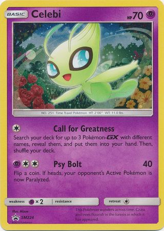 Pokemon Single Card - Sun & Moon Promo SM224 Celebi Holo