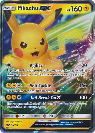 Pokemon Single Card - Sun & Moon Promo SM232 Pikachu GX Mint Condition