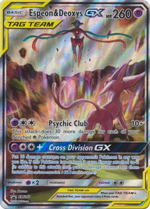 Pokemon Single Card - Sun & Moon Promo SM240 Espeon & Deoxys GX Tag Team Mint Condition