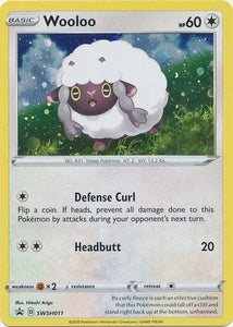 Pokemon Single Card - Sword & Shield Promo SWSH011 Wooloo Holo Mint Condition