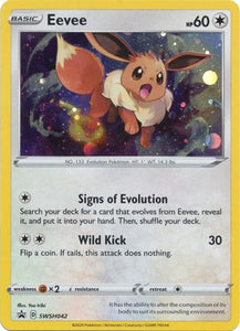 Pokemon Single Card - Sword & Shield Promo SWSH042 Eevee Holo Mint Condition