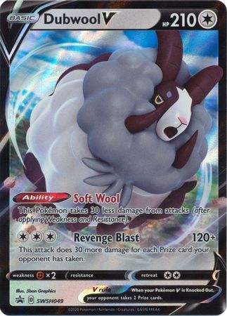 Pokemon Jumbo Promo Card - SWSH049 Dubwool V Mint Condition