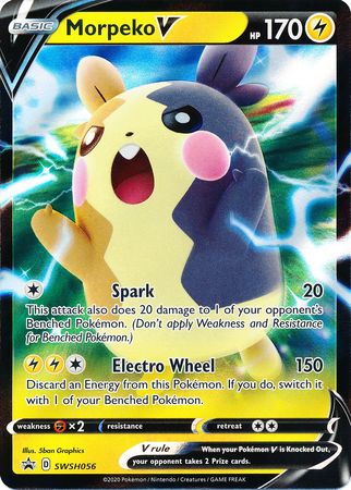 Pokemon Single Card - Sword & Shield Promo SWSH056 Morpeko V Mint Condition