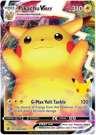 Pokemon Single Card - Sword & Shield Promo SWSH062 Pikachu VMAX Mint Condition