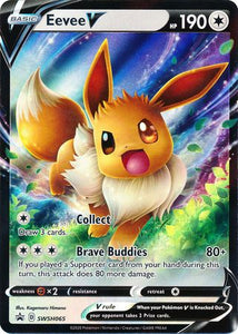 Pokemon Single Card - Sword & Shield Promo SWSH065 Eevee V Mint Condition