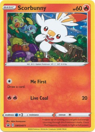 Pokemon Single Card - Sword & Shield Promo SWSH071 Scorbunny Mint Condition