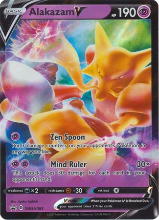 Pokemon Single Card - Sword & Shield Promo SWSH083 Alakazam V Mint Condition