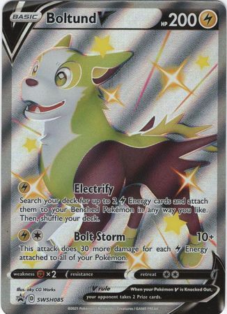 Pokemon Single Card - Sword & Shield Promo SWSH085 Boltund V Mint Condition