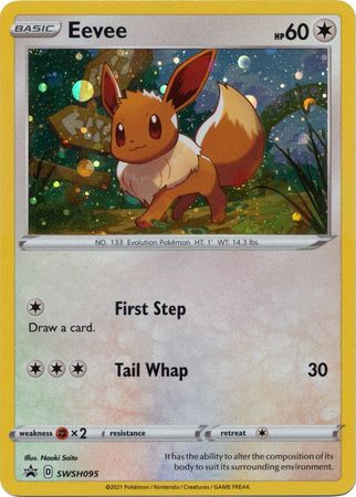 Pokemon Single Card - Sword & Shield Promo SWSH095 Eevee Holo Mint Condition