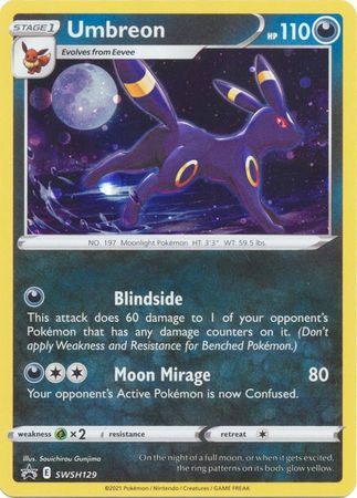 Pokemon Single Card - Sword & Shield Promo SWSH129 Umbreon Holo Mint Condition