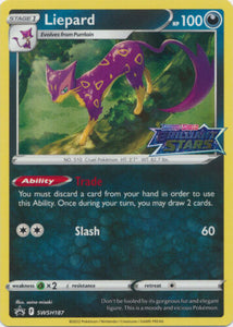 Pokemon Single Card - Sword & Shield Promo SWSH187 Liepard Holo Mint Condition