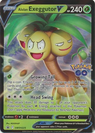 Pokemon Single Card - Sword & Shield Promo SWSH225 Alolan Exeggutor V Mint Condition