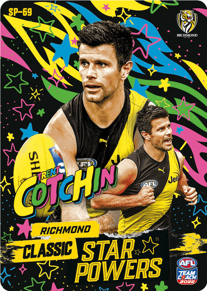 AFL Single Card - Teamcoach 2022 SP-69 Trent Cotchin Star Powers Neon Card Pack Fresh