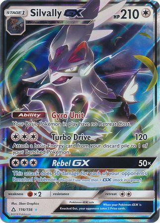 Pokemon Single Card - Ultra Prism 116/156 Silvally GX Pack Fresh