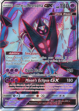 Pokemon Single Card - Ultra Prism 143/156 Dawn Wings Necrozma GX Ultra Rare Pack Fresh