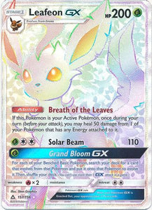 Pokemon Single Card - Ultra Prism 157/156 Leafeon GX Secret Rare Full Art Near Mint